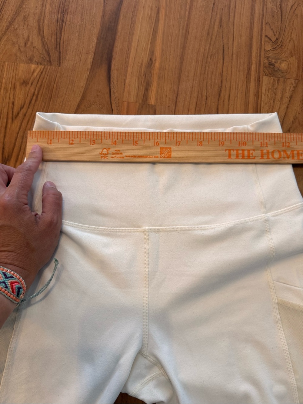 Powerhold by Fabletics White Leggings Women’s Small Mesh Sides Pockets - Picture 8 of 8